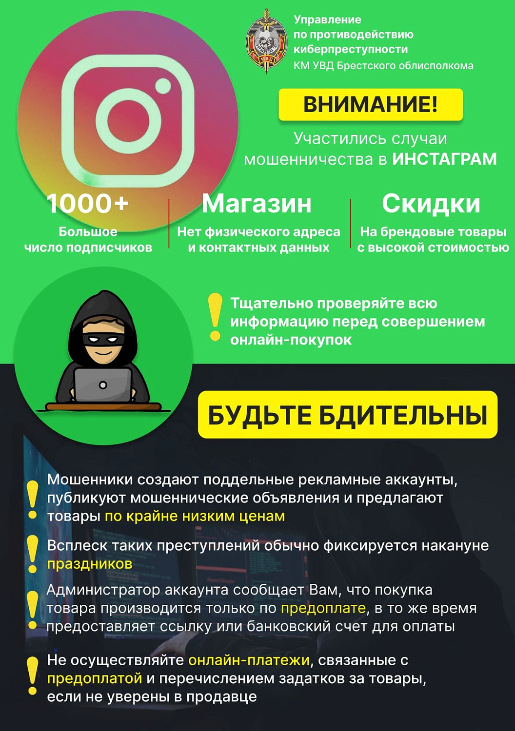 Профилактические материалы по противодействию киберпреступности и повышению цифровой грамотности населения