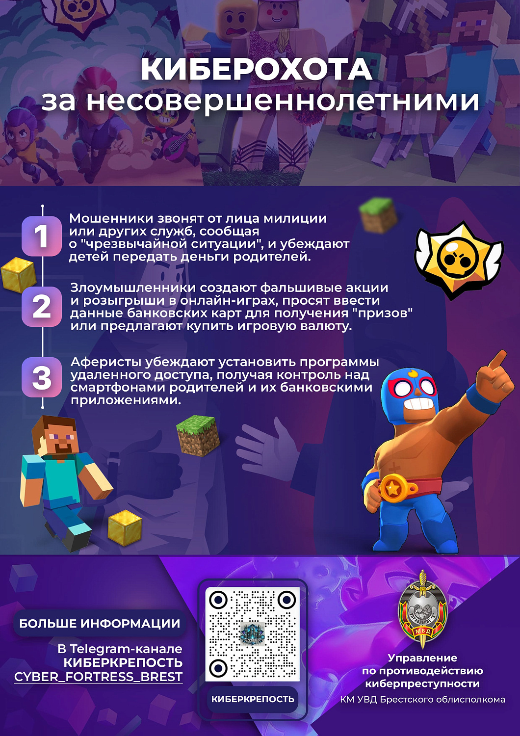 Профилактические материалы по противодействию киберпреступности и повышению цифровой грамотности населения